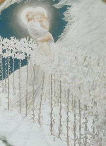 Virgen de los lirios, 1899 de Carlos Schwabe