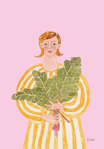 Mujer con verduras frescas