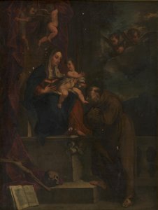 María, Jesús y San Francisco de Carracci