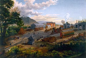 Estación en Orizaba, 1878 de Casimiro Castro