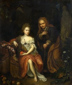 Vertumnus y Pomona de Caspar (follower of) Netscher