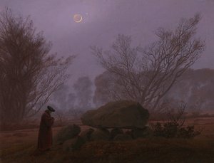 Un paseo al anochecer, 1830-1835 de Caspar David Friedrich