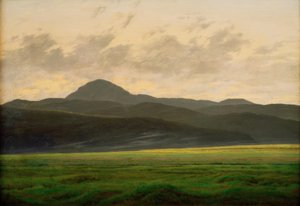 Paisaje montañoso en Bohemia de Caspar David Friedrich