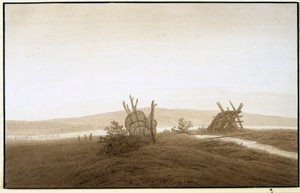 Caspar David Friedrich "Lago Tollense", hacia 1806 de Caspar David Friedrich