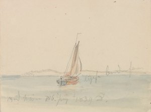 Dahl, Johan Christian - Velero frente a Mon de Caspar David Friedrich