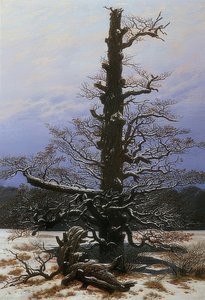 Roble en la nieve de Caspar David Friedrich