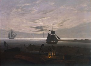 Atardecer en el Mar Báltico, 1831 de Caspar David Friedrich