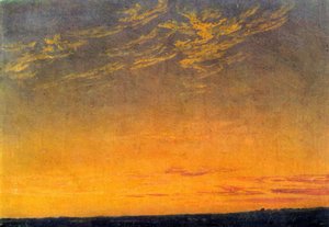 Tarde con nubes de Caspar David Friedrich de Caspar David Friedrich