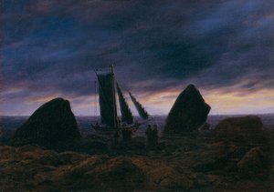 Barco de pesca en el Mar Báltico, c. 1830 de Caspar David Friedrich