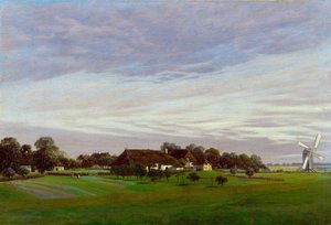 Campo llano cerca de Greifswald, 1822-1823 de Caspar David Friedrich