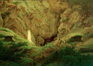 Tumbas de antiguos héroes de Caspar David Friedrich