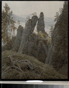 La puerta de las rocas en Neurathen (Alemania). (Las puertas de roca en Neurathen). Obra de Caspar David Friedrich (1774-1840), acuarela sobre papel, entre 1826 y 1828. Arte alemán del siglo XIX, romanticismo. Hermitage estatal, San Petersburgo. de Caspar David Friedrich