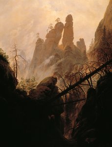 Rocky Ravine, de Caspar David Friedrich (1774-1840). de Caspar David Friedrich