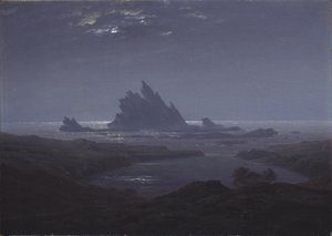 Arrecife rocoso en la orilla del mar, c. 1824