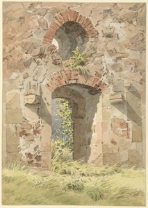 Ruina del Monasterio de la Santa Cruz, Meissen de Caspar David Friedrich