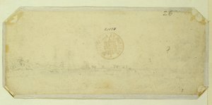 Boceto de un paisaje desde el reverso de una pintura
