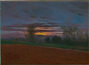 Campo arado de Caspar David Friedrich