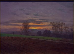 Campo arado de Caspar David Friedrich