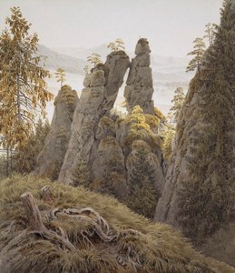 Las Puertas de Roca en Neurathen de Caspar David Friedrich