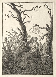 La Mujer con la Telaraña entre Árboles Desnudos, 1803 de Caspar David Friedrich