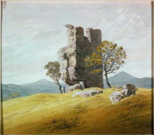 Ruina de torre de Caspar David Friedrich