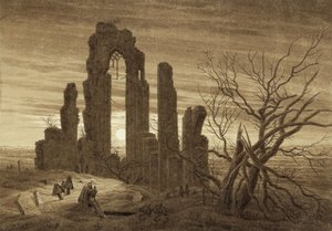 Invierno - Noche - Vejez y Muerte del ciclo de los tiempos del día y edades del hombre de Caspar David Friedrich