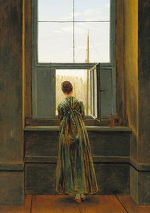 Mujer en una ventana, 1822 de Caspar David Friedrich