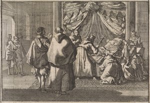 Muerte del Infante Isabella, Gobernador de los Países Bajos, en Bruselas, 1633 de Caspar Luyken (attributed to)