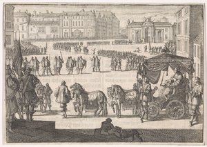 Inauguración de Cristina, Reina de Suecia en Estocolmo, 1650 de Caspar Luyken (attributed to)