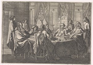 Negociaciones durante la Paz de Münster, 1648 de Caspar Luyken (attributed to)