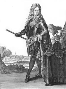 José I, Emperador del Sacro Imperio Romano 1678-1711 - Retrato del Emperador José I del Sacro Imperio (1678-1711), Emperador Romano Alemán - dibujos de Caspar Luyken - Grabado y Publicado por Christoph Weigel (Nuremberg 1703) de Caspar Luyken