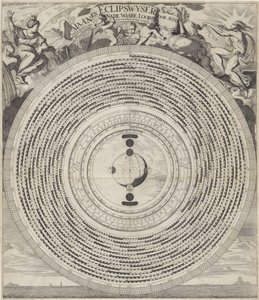 Mano de luna y eclipse Luna y Eclipswyzer (título sobre el objeto) de Caspar Luyken