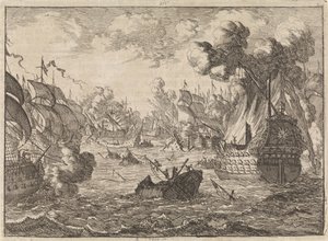 Batalla Naval del Cabo La Hogue, 1692 de Caspar Luyken