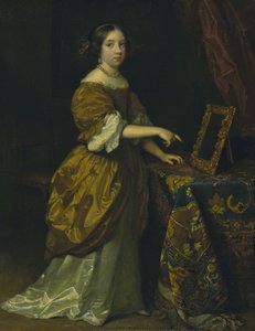 Chica ante el espejo de Caspar Netscher