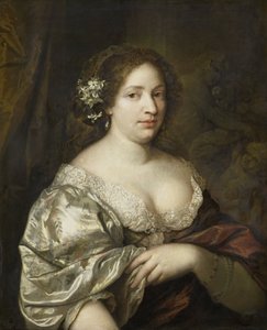 Retrato de Margaretha Godin (m. 1694), esposa del artista de Caspar Netscher