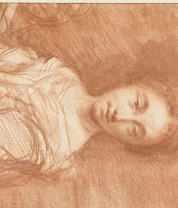 Retrato de una mujer joven no identificada, con media piel de Caspar Netscher