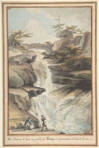 Un puente sobre el Aar, al pie del Grimsel, en el cantón de Berna, ca. 1775 de Caspar Wolf