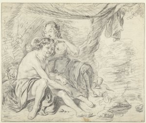 Pastora coronando a un pastor con una corona de laurel de Casper Casteleyn (attributed to)