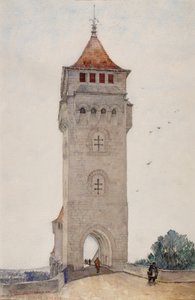 Pont Valentré, Cahors, 1926 de Cass Gilbert