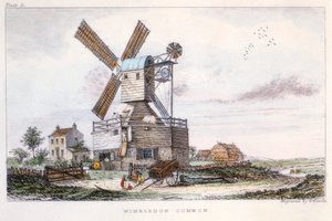 Molino de poste, Wimbledon Common, cerca de Londres