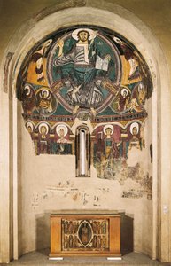 Cristo en la Gloria, de la Iglesia de San Clemente de Tahull, Lérida, España (fresco)