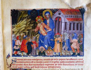 Miniatura del Livre Vermeil de Montserrat de Catalan School