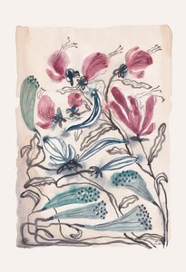 Plantas en tonos rosa y verde azulado