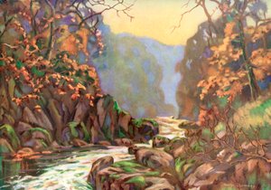 En el Dargle, Condado de Wicklow, Irlanda, 1924-1926 de Catharine Chamney