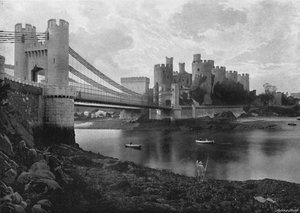 Castillo y puentes de Conway, c1896