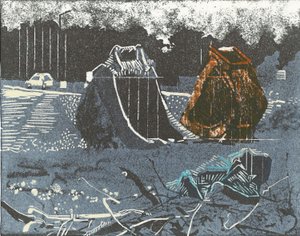 Prime Property, 2014 (linograbado y aguafuerte)
