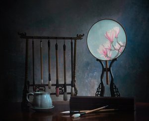 Naturaleza muerta con magnolia china de Catherine Wang