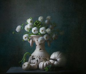 Elegante naturaleza muerta otoñal de Catherine Wang