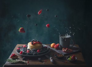 Tortitas de bayas caídas de Catherine Wang