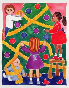 Decorando el árbol de Navidad de Cathy Baxter